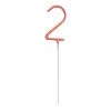SALE Wunderkerze Zahl 2, ca. 18cm, Rosé-Gold