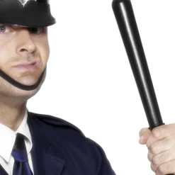 Schlagstock für Polizisten, ca. 33cm, schwarz, mit Quitsche
