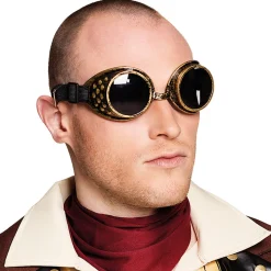 Schweißerbrille Steampunk mit dunklem Glas