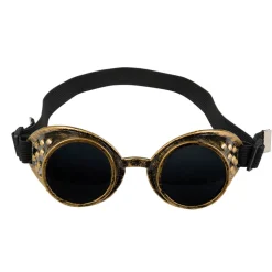 Schweißerbrille Steampunk mit dunklem Glas
