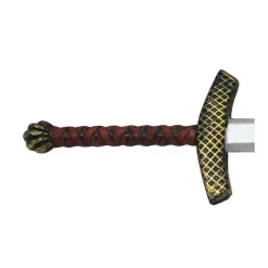Schwert Zweihänder Master silber-rot, Plastik, 86 cm