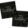 Servietten Crème Noir, Happy Birthday, 33 x 33 cm, 20 Stück
