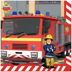 Servietten Feuerwehrmann Sam, 33 x 33 cm, 16 Stück