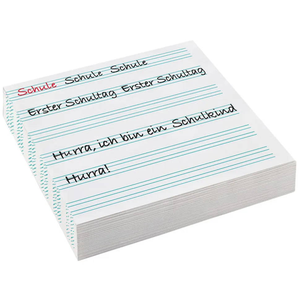 Servietten Hurra Schule, 33x33cm, 20 Stk.