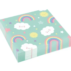 Servietten Regenbogen & Wolke, 33 x 33 cm, 20 Stück