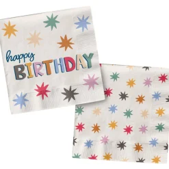 Servietten Starburst, 33 x 33 cm, 20 Stück, Happy Birthday