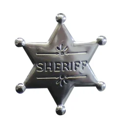 Sheriff-Set, Halskette und Stern, silber