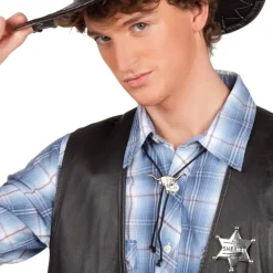 Sheriff-Set, Halskette und Stern, silber