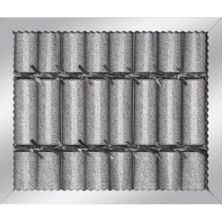 Silvester Knallbonbon 22 cm, 8 Stück, Silber