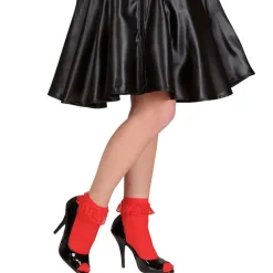 Socken mit Rüschen, rot, Einheitsgröße