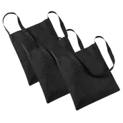 Sparpack Baumwolltasche / Wurfbeutel 34x40cm, Schwarz 12 St.