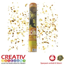 SPARPACK! Konfetti-Shooter goldener Mix 40cm 6Stk