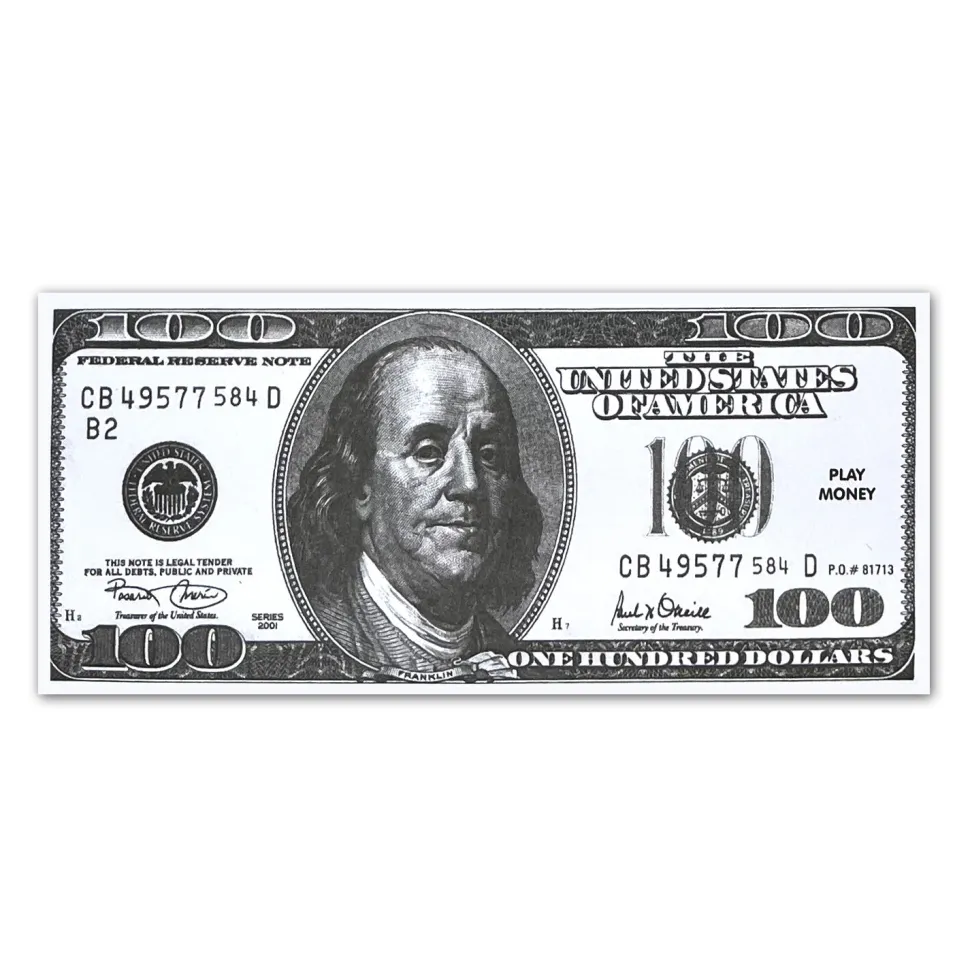 Spielgeld Dollar-Scheine, 100 Stück