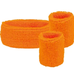 Stirnband und Schweißband, orange