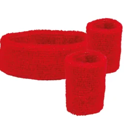 Stirnband und Schweißband, rot