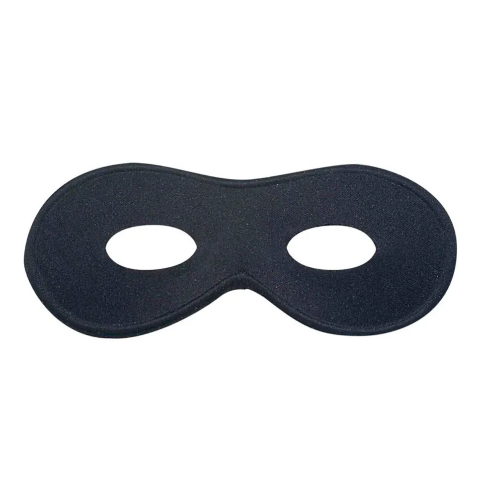 Stoffmaske / Zorromaske mit Gummiband, schwarz