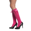Strümpfe mit Schleife, pink, Gr. 35-38