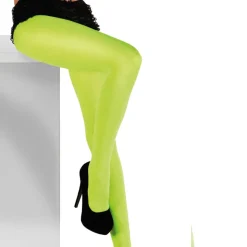 Strumpfhose blickdicht, neon grün, Einheitsgr.