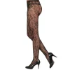 Strumpfhose mit Spitze, schwarz, Größe S-M