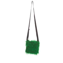 Tasche aus Plüschfell, grün