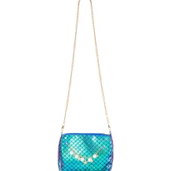 Tasche/Beutel Meerjungfrau Schuppen, mit Ketten-Schulterriemen, 22x17x7 cm