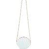 Tasche / Beutel Muschel, mit Ketten-Schulterriemen, 20x17x6 cm