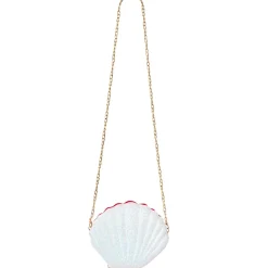 Tasche / Beutel Muschel, mit Ketten-Schulterriemen, 20x17x6 cm