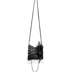 Tasche Charleston, schwarz, mit Pailetten 25cm