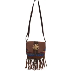 Tasche Hippie Festival mit Fransen in Lederoptik