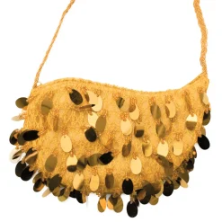 Tasche mit Pailetten, gold