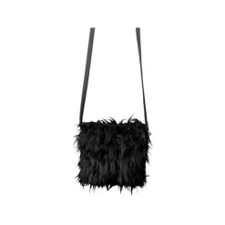 Tasche Plüsch, schwarz