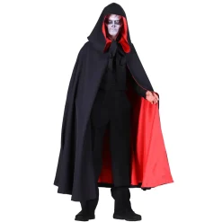 Umhang Halloween-Mantel, schwarz-rot, Einheitsgröße