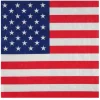 USA Tischserviette, 3 Farbig, 33 x 33 cm, 20 Stück