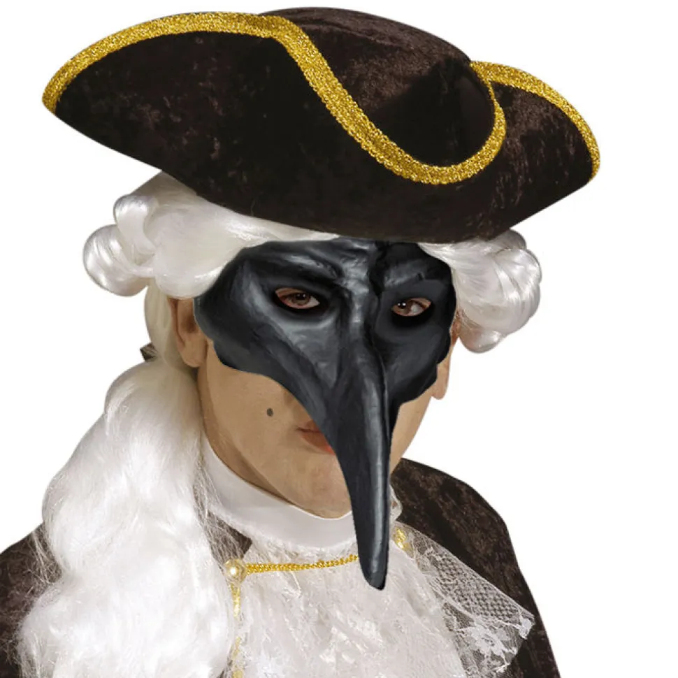 Venezianische Maske, schwarz, aus Plastik
