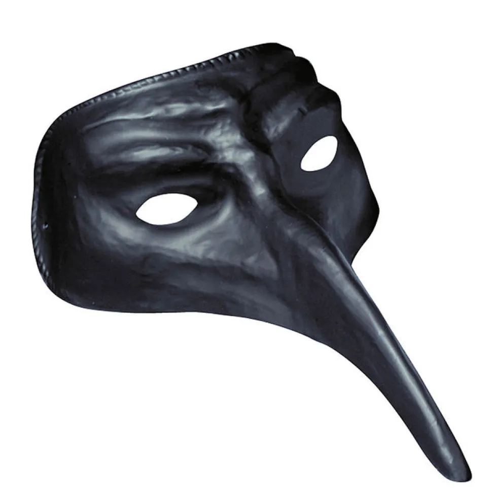 Venezianische Maske, schwarz, aus Plastik