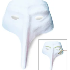 Venezianische Maske, weiß, zum bemalen
