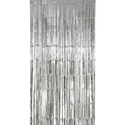Vorhang Lametta silber, 2 x 1 m