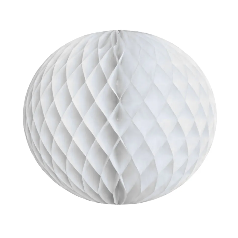Wabenball ca. 30 cm, schwer entflammbar, weiß
