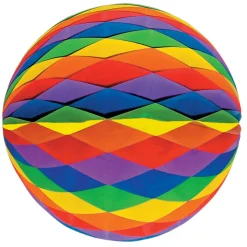 Wabenball ca. 30 cm, schwer entflammbar, Regenbogen