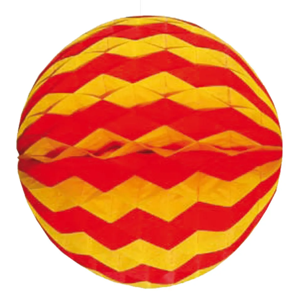 Wabenball Spanien rot-gelb, ø 20 cm, schwer entflammbar