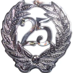 Wand-Deko Jubiläumszahl 25, silber