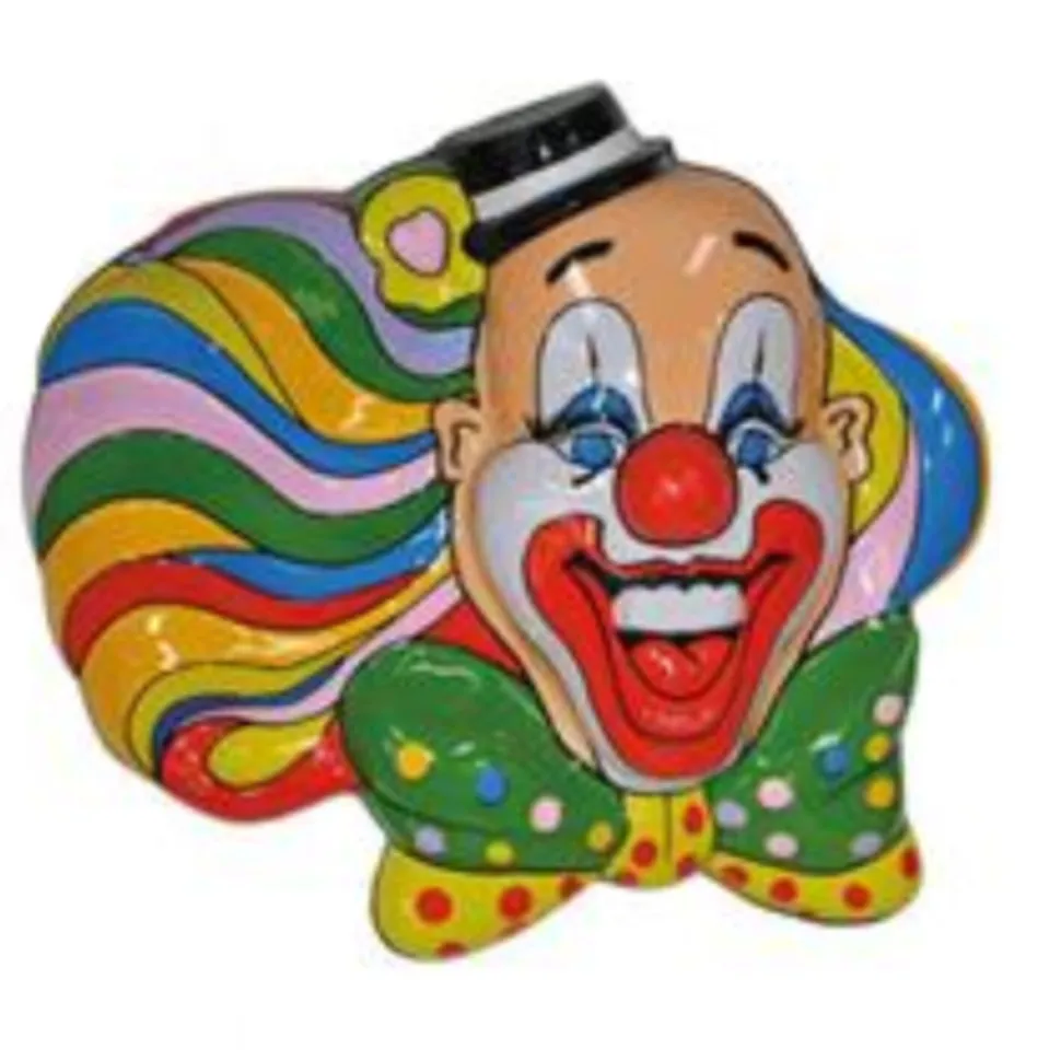 Wand-Deko Karnevals-Clown Regenbogen Hoofd, ca. 60cm