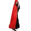 Wende-Umhang Twilight, schwarz-rot, 170 cm