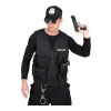 Weste Police deluxe, schwarz, Einheitsgröße