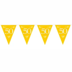 Wimpelkette 50 gold, 10 m