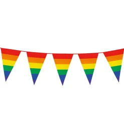 Wimpelkette Rainbow, 8 m, 14 Wimpel, 45x30 cm