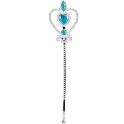 Zauberstab Anna, 32 cm, silber-blau