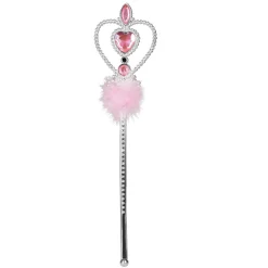 Zauberstab Anna, 32 cm, silber-pink
